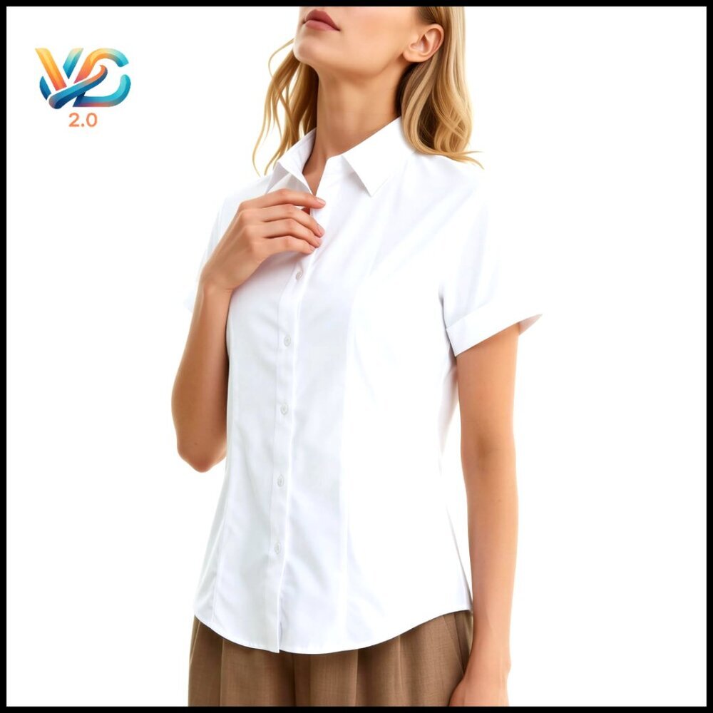 Wrinkle-Free Button Down Shirt, Long Sleeve Work Blouse,‎ Business Casual